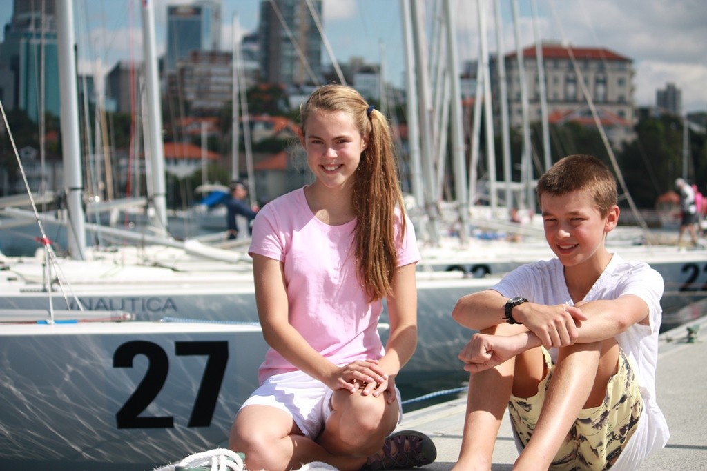 Etchells Worlds 2012, Yandoo XX’s Tiana Wittey and Menace’s Harry Smith, youngest members of the fleet © Anousha Fluck - copyright
